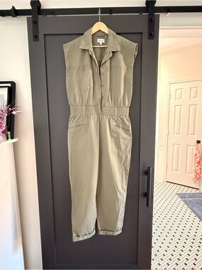 pistola Olive Sleeveless Utility Jumpsuit